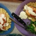 Turkish Spiced Dijon Salmon with Creamy Sauce over Couscous, and Apple Arugula Salad 7