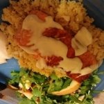 Turkish Spiced Dijon Salmon with Creamy Sauce over Couscous, and Apple Arugula Salad 8