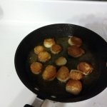 Nicely browned scallops