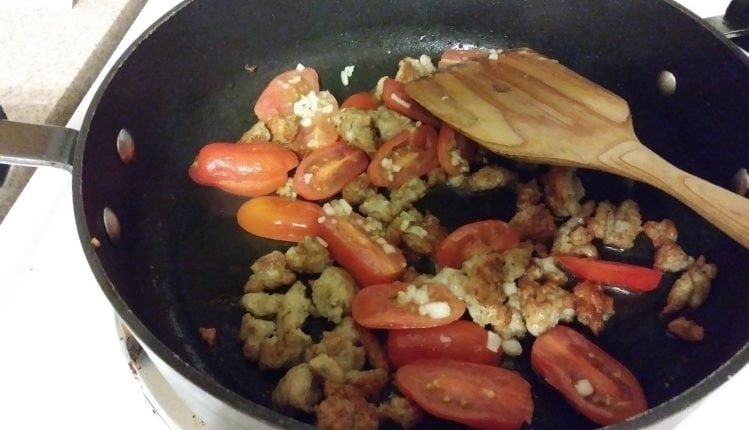 Tomatoes and sausage