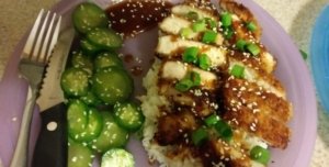 Japanese Style Hoisin Panko Pork Cutlets with Sesame Cucumber Salad and Jasmine Rice 8