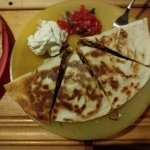 Chicken pineapple quesadillas finished plate