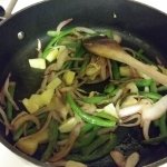 sauteed onions and bell peppers