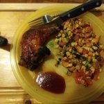 Hot Honey Barbecue Chicken finished plate