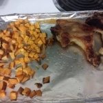 broiled sweet potato and chicken