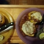 Southwestern Stuffed Peppers finished plates