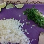 Chopped onions and scallions