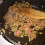 Ground beef and onions