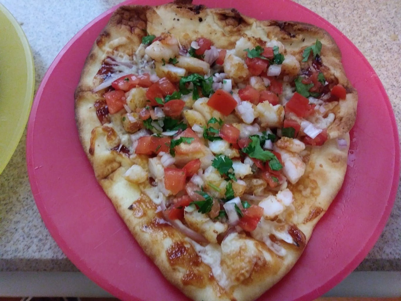 BBQ Shrimp Pizza with Pico De Gallo