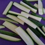 Sliced zucchini