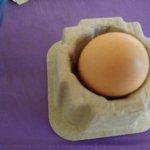 Egg in its packaging