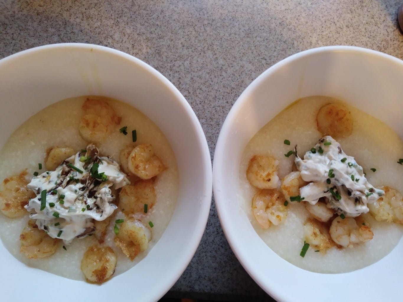 French Onion Shrimp and Grits