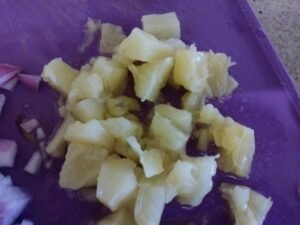 Diced pineapple