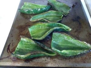 Roasted poblanos