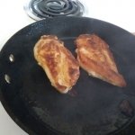 Seared chicken breasts