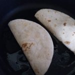 Browning the quesadillas