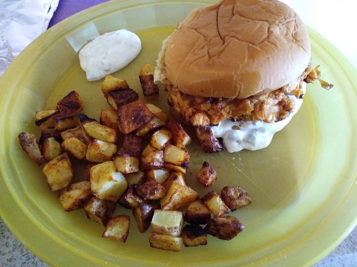 Salmon Burgers and Smokey Potatoes