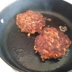 Cooked salmon burgers