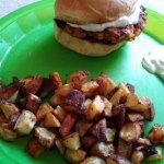 Salmon Burger finished plate