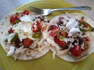 Chipotle-Lime Chicken Fajitas meal