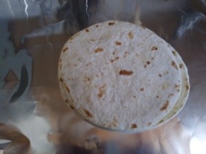 Heating tortillas