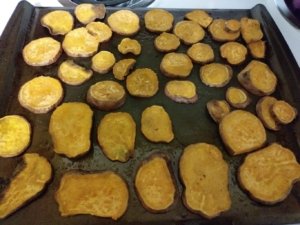 Roasted sweet potatoes