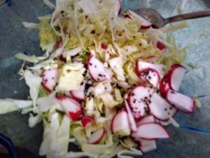 Radish cole slaw