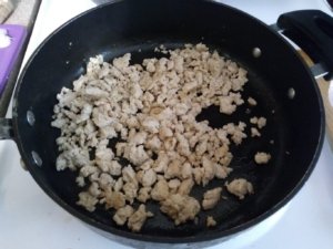 Ground chicken browning