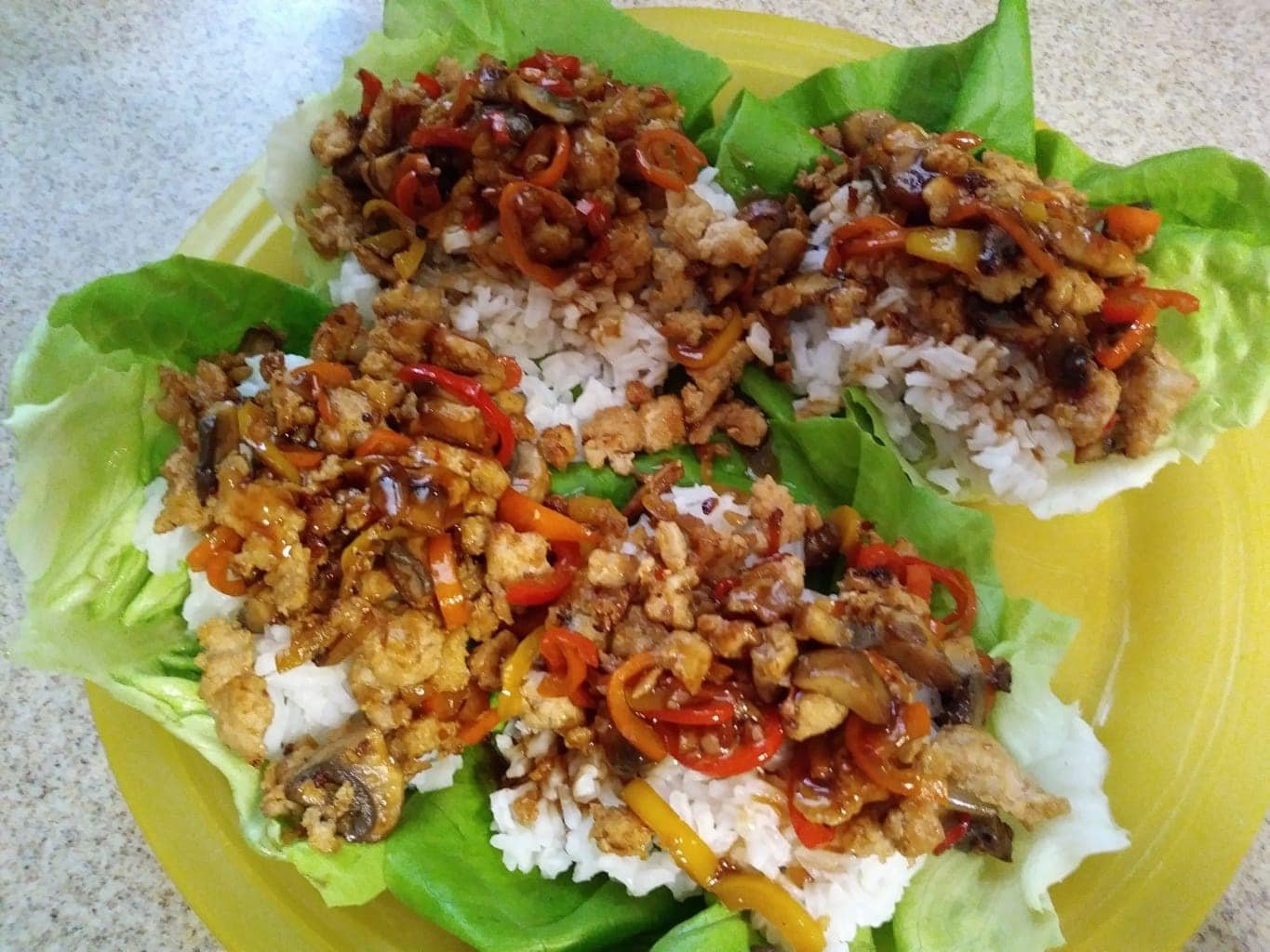 Sweet N Spicy Chicken Lettuce Cups by Chrissy Teigen