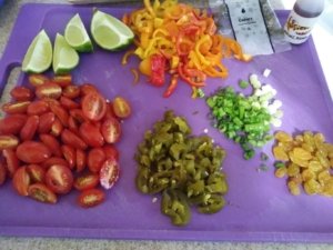 Chopped veggies