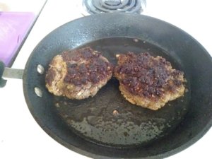 Cooked burgers