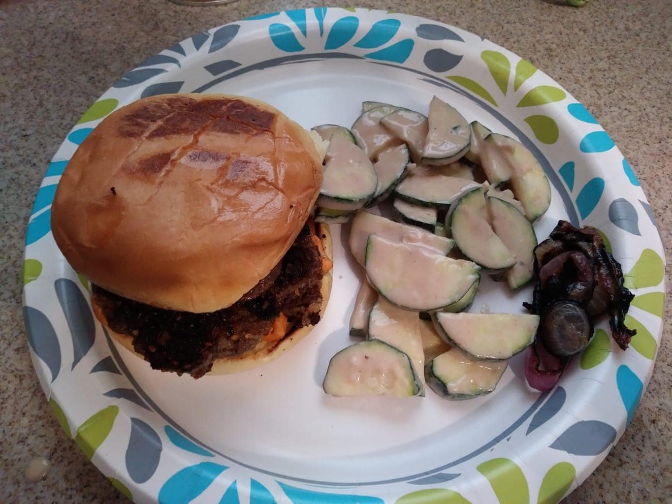 Za’atar Harissa Burgers with Tahini Zucchini