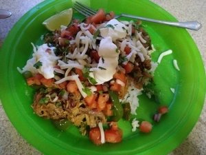 Pulled Pork Fiesta Bowl meal