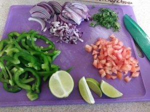 Chopped veggies