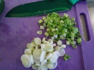 Chopped veggies