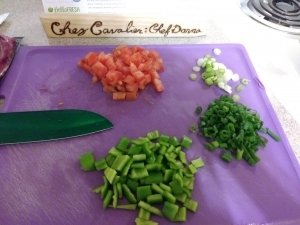 Chopped veggies