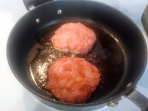 Burgers in the pan