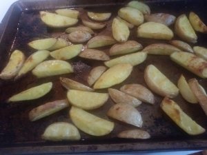 Potatoes cooked and ready to eat