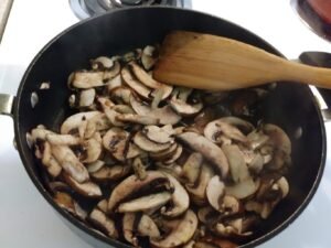 Mushrooms in pan