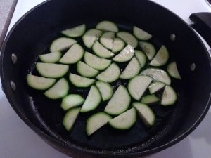 Zucchinis in the pan