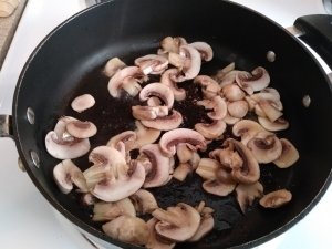 Add mushrooms to the pan