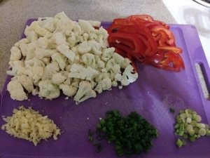 Chopped veggies