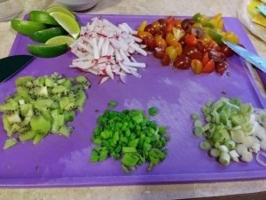 Chopped veggies