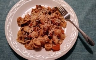 butternut squash and sage pasta meal