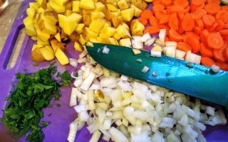 chopped veggies